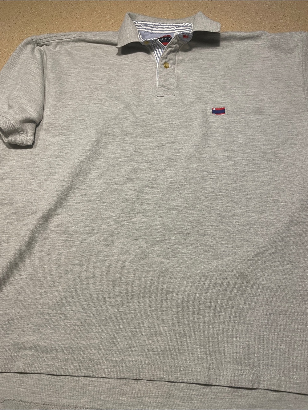 Bugle Boy Light Gray Polo with Small Chest Patch